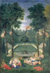 Bossen van Versailles, uitzicht op het Moeras met Venus en Echo, 1688